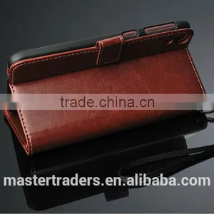 Original Fashion 64 Grain Stand Holder Wallet Flip PU Leather Case For HTC 820 MT-3099 thumbnail-5