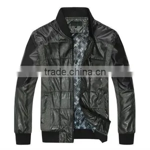Stand Collar Plaid Jacket For Men thumbnail-2