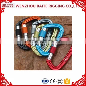 CE Mark Colorful Aluminum Snap Hook,Outdoor Sports Carabiner With Snap Hook Breakign Load 2600kg For Climbing Use thumbnail-4