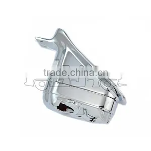 BJ-3118B-B High Quality Chrome Aluminum Skull License Plate for Motorcycles Harley thumbnail-4