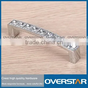 Wholesale Products Beautiful Bedroom Glass Handles ,Small Jewelry Box Drawer Handles, Unique Diamond Zinc Alloy Drawer Handle thumbnail-2
