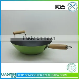 30CM High Evaluation Woks , Cast Iron Chinese Wok thumbnail-3