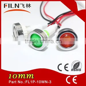 Wholesale 100pcs/lot Plastic 10mm 12v Yellow Indicator Red Led Indicator Light thumbnail-1