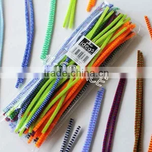 Chenille Stripe Stems 6mm x 300mm PK100 - Assorted thumbnail-1