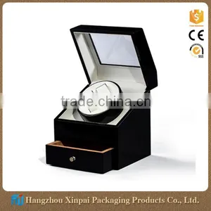 2+3 Slot Black Wooden China Safety Box Watch Winder With A Drawer thumbnail-1