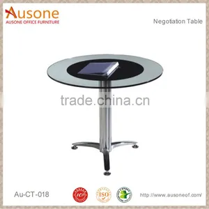 On Sale Small Mental Base Glass Desktop Oval Conference Table thumbnail-1