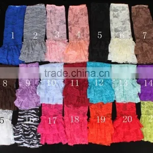 Wholesale Price Ruffed Lace Leg Warmers, Baby Solid Color Leggings for Girls thumbnail-1
