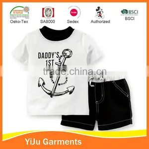 Trendy Boy's T-shirt Set Summer Wear Outwear thumbnail-1