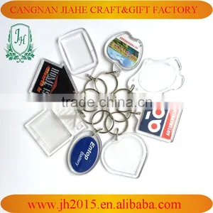 Square Shape 4cm Acrylic Key Chains Blank Keychain With Custom Logo Insert Clear Photo Frame Keychain thumbnail-5