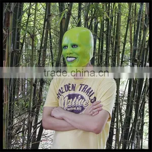 Creepy Green Mask Latex Mask for Costume Party Full Head Latex Rubber Masquerade Mask thumbnail-3
