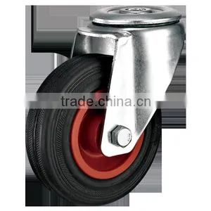 European Industrial Casters With Gray Rubber Wheels thumbnail-3