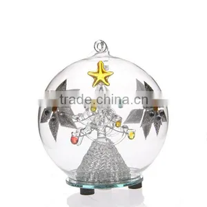 Wholesale Glass Ball With Christmas Tree Inside Lighted up thumbnail-1