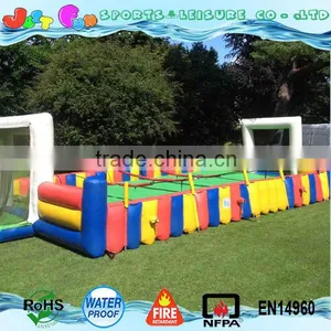 Giant Rainbow Inflatable Human Foosball Game,amazing Inflatable Human Table Football thumbnail-2