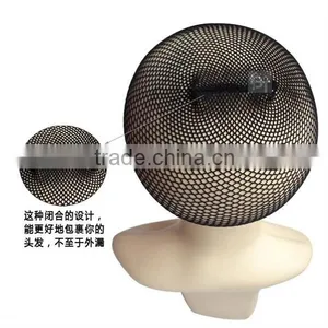 Black Fashion Unisex Stretchable Elastic Hair Net Snood Mesh Wig Cap for Cosplay thumbnail-3