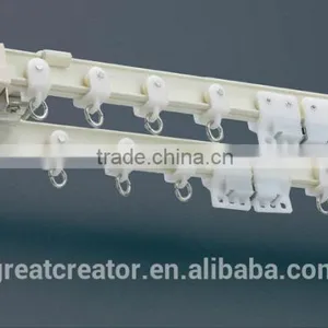 Aluminum Alloy Curtain Rails Double Curtain Rods With Double Curtain Rod Brackets thumbnail-1