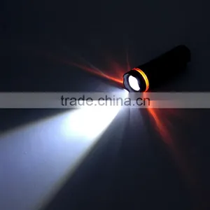 1W Powerful Led Colorful Promotional Zoom Flashlight With Color Ring thumbnail-3