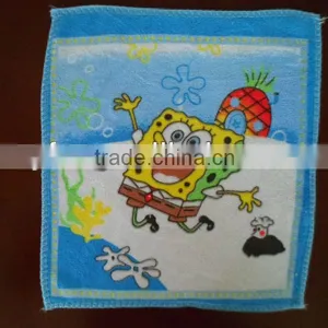 Cartoon Microfiber Velour Pigment Printed Baby Car Square Wash Cloths Cloth Wholesale 9 thumbnail-1