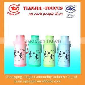 Plastic Double Wall Vacuum Flask With Inner Glass thumbnail-1