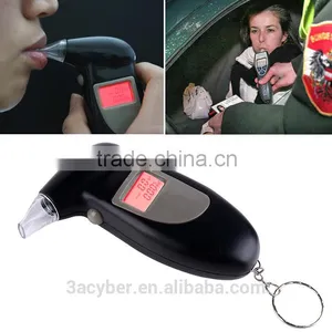 Digital LCD Breath Analyzer Breathalyzer Alcohol Tester Keychain Audible Alert thumbnail-1