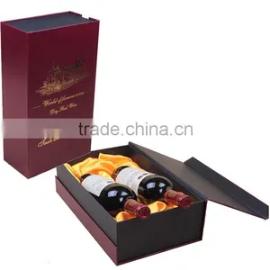 Custom Printed Paper Wine Box With Ribbon thumbnail-5