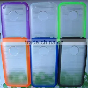 Double Color TPU+PC Skin Cover Case for Iphone 3G 3GS thumbnail-1
