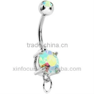 Aurora Cubic Zirconia ADD ON CHARM Belly Ring Accessories thumbnail-1