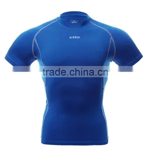 2015 Custom Logo Compression Shirts Training Shirts Dri Fit Running Shirt for Men thumbnail-1