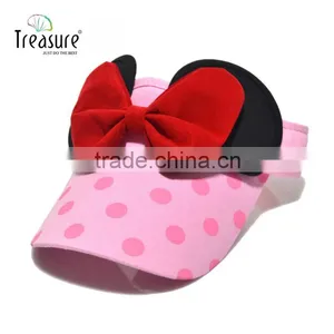 Custom Hot Selling Comfortable Rosette Lovely Girl Baby Visor Hat thumbnail-4