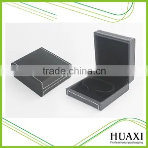 2016 Black Leather Surface Wood Bracelet Boxes Velevet Jewelry Box thumbnail-1