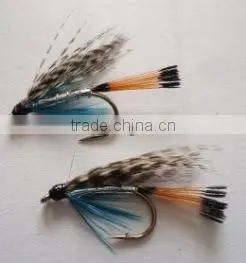 Teal Blue & Silver Streamer Trout Fishing Flies thumbnail-1
