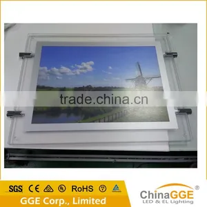 Suspending Cable LED Restaurant Menu Board Backlit Advertising Board Magnetic LED Pocket Double Sided Light Box thumbnail-6