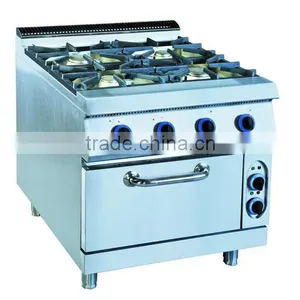 4-Burner Gas Range With Oven Combination Catering Equipment thumbnail-1