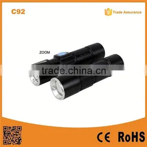 C92 Build in Battery Adjustable Usb Flash Drive Flashlight thumbnail-1