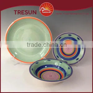 Colorful/beautifual Round Shape High Quality Handpainted 18pcs Dinnerset/dinner Ware/tableware thumbnail-1