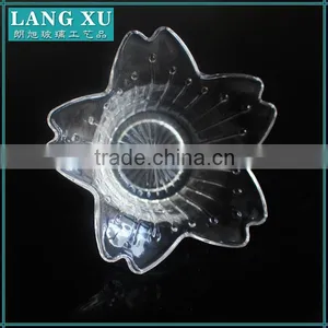 Clear Flower Shape Tealight Glass Candle Holder for Wedding thumbnail-6