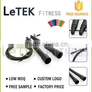 Adjustable Speed Jump Rope - Lightweight Long Ballistic Handles-Adjustable Length Cable and Dual Bearing With Carrying Bag thumbnail-1