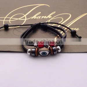 >>2016 Hot Sale Korean Style Bracelets Men Punk Style Vintage Women Multilayer Handmade Wave Leather Bracelets Lover Bracelets / thumbnail-3