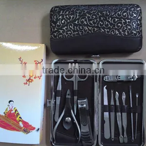 MRT-022 11pcs PU Bag With Colored Box Stainless Steel Kids Manicure Pedicure Set thumbnail-1