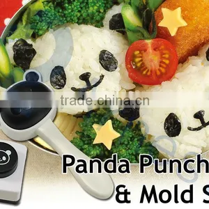 Kitchenware Bento Decoration Tools Rice Cooker Rice Ball Maker Molds Lunch Box Gift Seaweed Puncher Panda Punch & Mold Set thumbnail-1