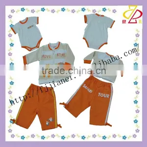 Spring Organic Cotton 3pcs Suit Set, Designer Clothes thumbnail-1