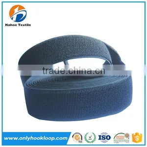Black Elastic Hook and Loop Tape, Custom Hook and Loop Adjustable Straps thumbnail-1