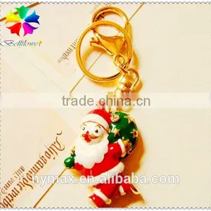 3D Father Christmas Metal Custom Keychain thumbnail-4