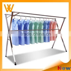 Vertical Telescopic X Type Stainless Steel Clothes Rack for Hanging Clothes thumbnail-1