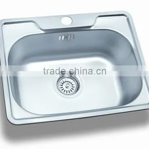46x37 Linen Stainless Steel Kitchen Sink (DE141) thumbnail-1