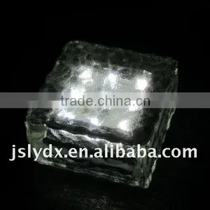 LED Solar Ice Glass Brick Light(10*10*10cm) thumbnail-1