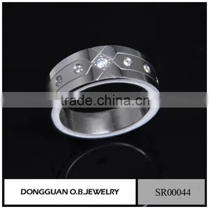 Stainless Steel Fashionn Stone Ring Designs for Men/316L Stainless Steel Ring With Black thumbnail-6