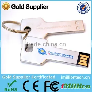 Wholesale Free Custom Logo Keychain Mini Metal USB Pen Drive 1GB 2GB 4GB thumbnail-3