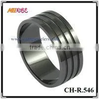 8mm High Quality Black Notch Ceramic Finger Ring thumbnail-1
