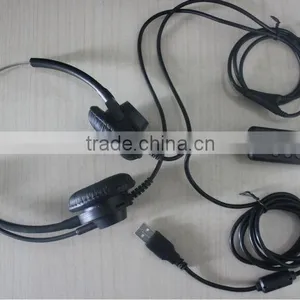 Professional Noise Cancelling Call Center USB Headset With QD Optional thumbnail-1