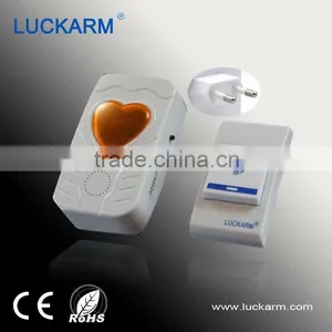 AC Power 220v Plug in Decorative Heart Luckarm Lowes Wireless Doorbell for Apartments thumbnail-2